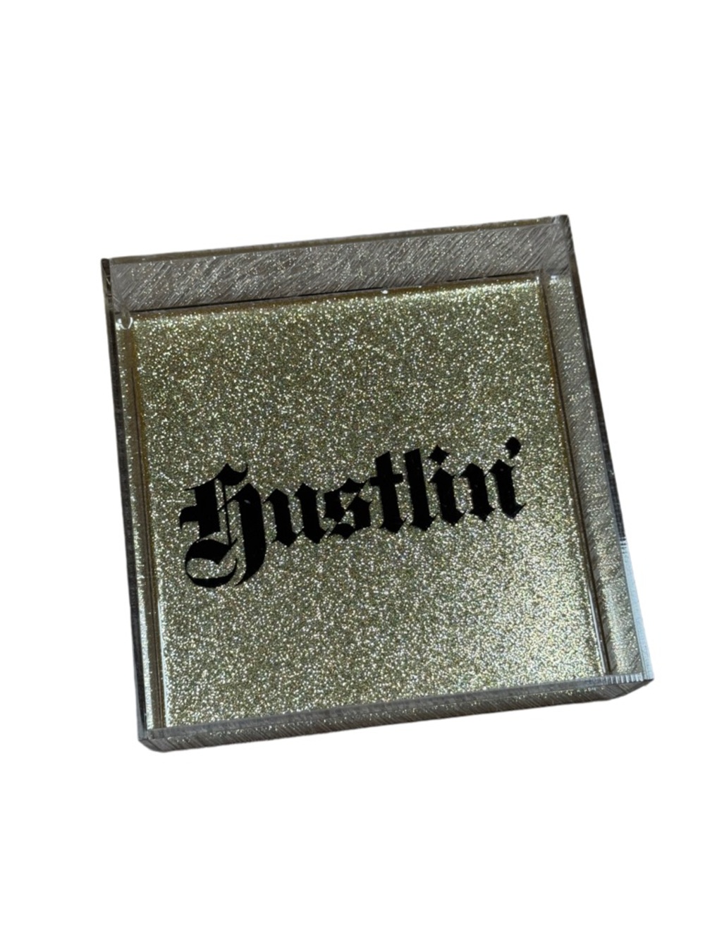 Hustlin Gold Glitter Trinket Dish